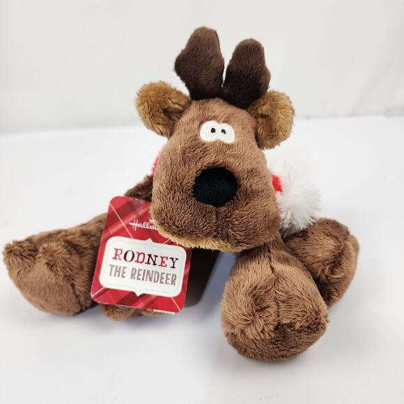 Hallmark Rodney Reindeer Christmas Scarf 10” Stuffed Plush Floppy 2013 NWTs - Picture 1 of 10